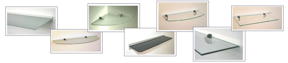 Glasregale für die Wand - Komplett 