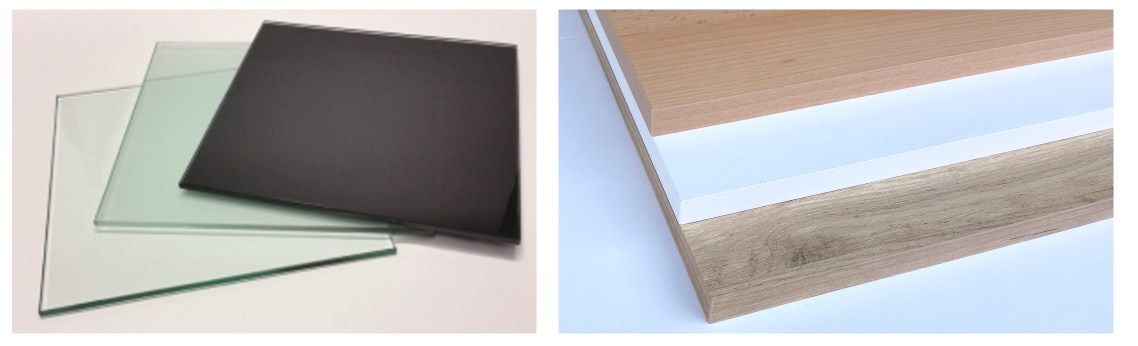 Regalboeden aus Glas oder Holz