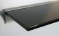 Preview: 8 mm Glasregal schwarz lackiertes Glas ROYAL15 mit Profil / Klemmleiste LINO8