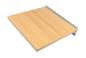 Preview: Wandregal Buche BEECH'16 Dekor mit Wandprofil LINO19 silbern