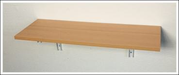 Klapptisch / Wandregal Buche BEECH´16 Dekor 4 Größen mit Klappkonsole Stahl weiß
