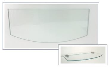 Kleiner aber feiner Glasboden in 36 cm Länge