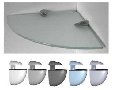 8 mm Glasregal Wandregal in satiniertem Glas, mit Cliphalterung MIDI