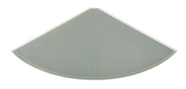 6 mm Viertelkreis Glasboden 25x25 cm silbern lackiertes Glas