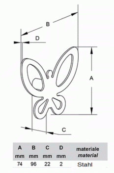 Kleiderhaken PAPILLON