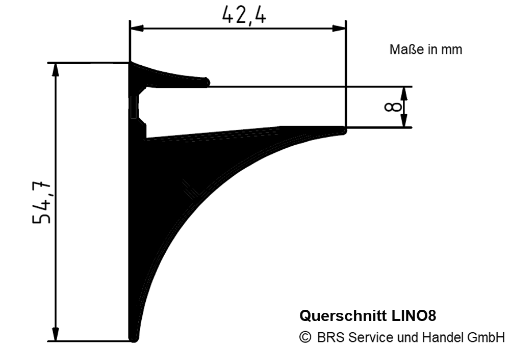 Wandprofil / Klemmleiste LINO8 in 6 Längen ➤