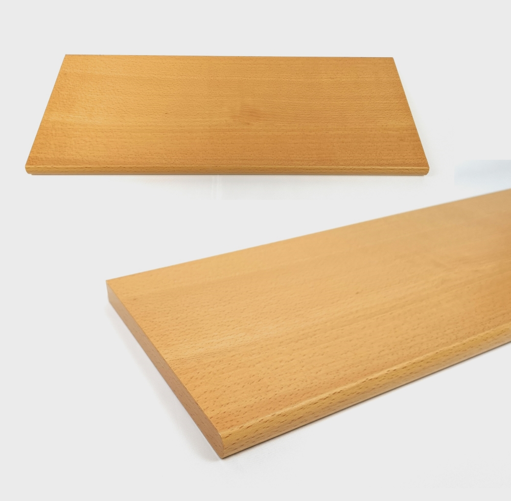 Brett Regalboden BUCHE EchtholzFurnier 50 cm Wellenform Design Holz Einlegeboden 