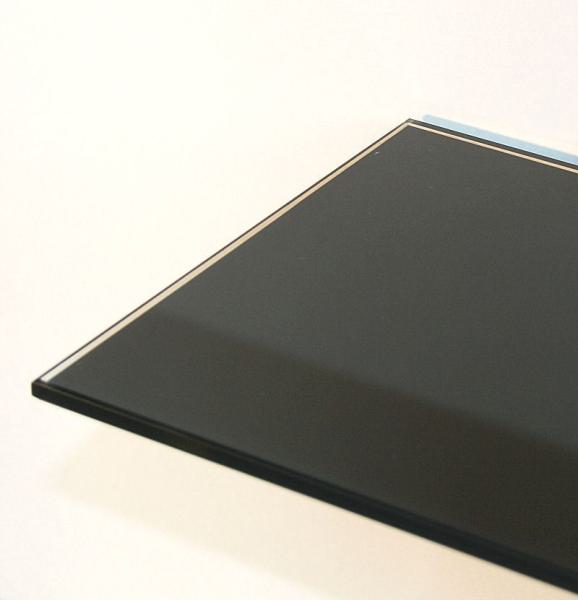 Glasboden schwarz lackiertes Glas