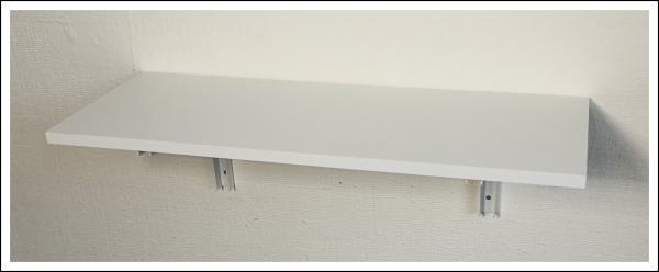 Klapptisch / Wandregal Dekor weiß 4 Größen mit Klappkonsole Stahl weiß