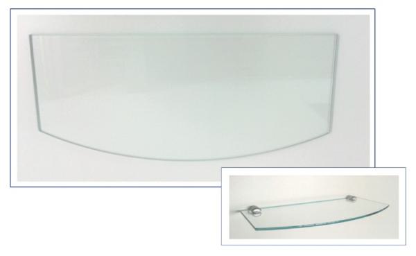 Kleiner aber feiner Glasboden in 36 cm Länge