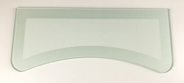 Glasboden - klarer Kern mit satiniertem Rand, konkav (nach innen gerundet) in 59,5 cm Länge