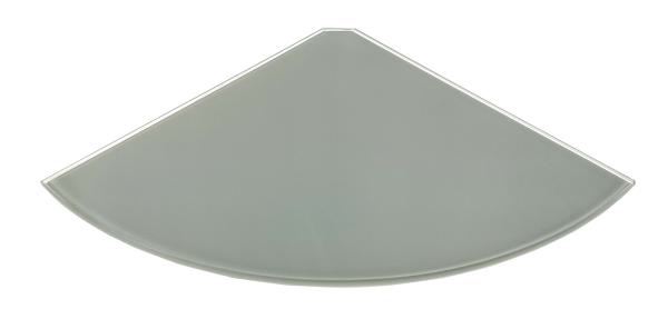 6 mm Viertelkreis Glasboden 25x25 cm silbern lackiertes Glas