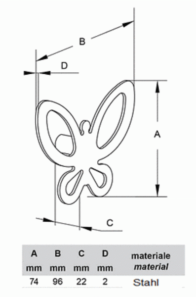 Kleiderhaken PAPILLON