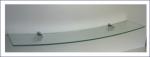 8 mm Glasregal Wandregal100x20 cm CONCAVO gebogen , KlarGlas, mit Cliphalterung SELECTA in 5 Farben