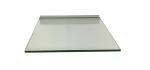 Wandregal Klarglas 8 mm 30x30 cm QUADRAT mit Wandprofil / Klemmleiste Aluminium silbern