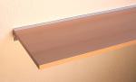 Wandregal Buche BEECH'16 Dekor mit Wandprofil LINO19 silbern