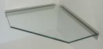 10mm Glasregal ECKE Pentagon Klarglas 45x45 cm mit Profil LINO10