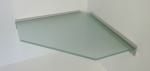 10mm Glasregal ECKE Pentagon satiniertes Glas 45x45 cm mit Profil LINO10