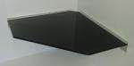 10mm Glasregal ECKE Pentagon schwarzes Glas 45x45 cm mit Profil LINO10