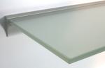 10mm Glasregal satiniertes Glas mit Profil LINO10