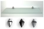8 mm Glasregal Wandregal in 11 Größen,satiniertes es Glas, mit Cliphalterung ICEBERG in 3 Farben