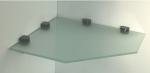 10mm Glasregal ECKE satiniert 45x45 cm / Clip BASKET / Pentagon