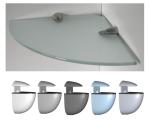 8 mm Glasregal Wandregal in satiniertem Glas, mit Cliphalterung MIDI