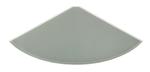 6 mm Viertelkreis Glasboden 25x25 cm silbern lackiertes Glas