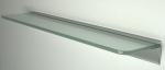 8 mm Glasregal satiniertes Glas 50x15 cm mit Profil / Klemmleiste LINO8